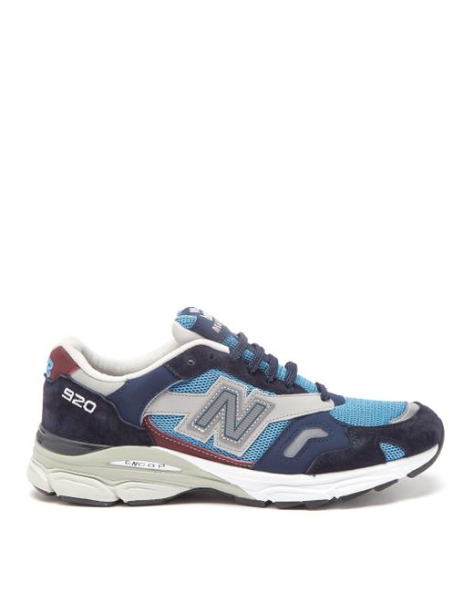 New Balance Made In Uk 920 Suede And Mesh Trainers in Blue Lyst