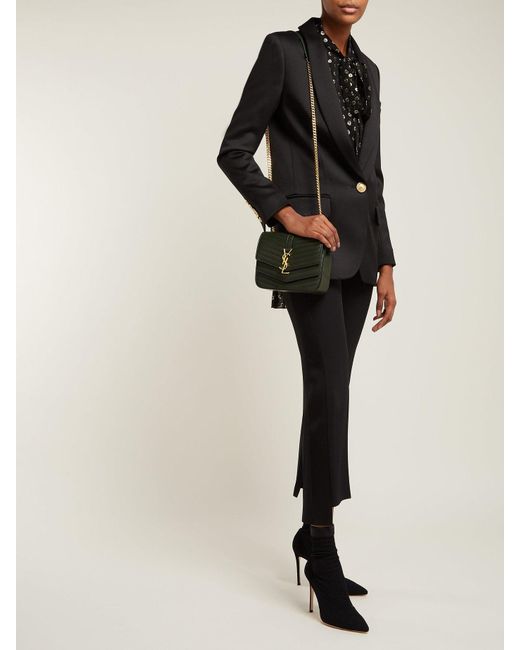 Saint Laurent Sulpice Small Leather Bag in Green Lyst