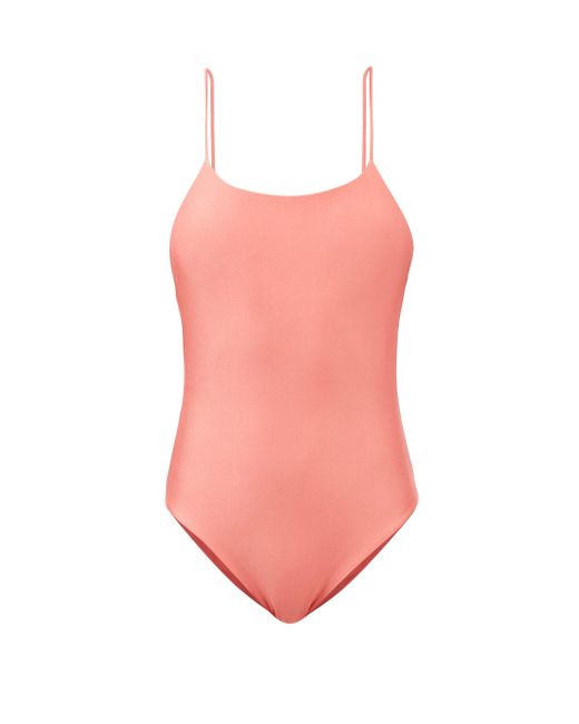 JADE Swim Trophy Low-back Swimsuit in Coral (Pink) - Lyst