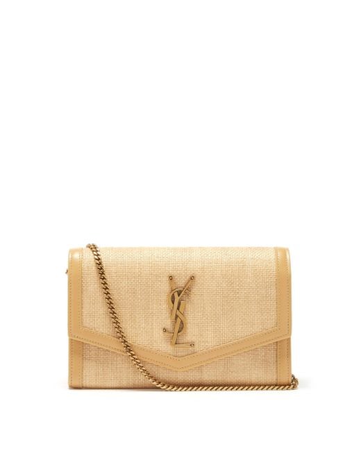 Saint Laurent Uptown Ysllogo Hopsack Crossbody Bag Lyst UK