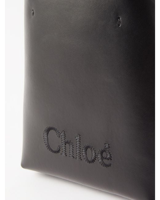 Chloe Chloe Sense Pouch in Metallic Silver