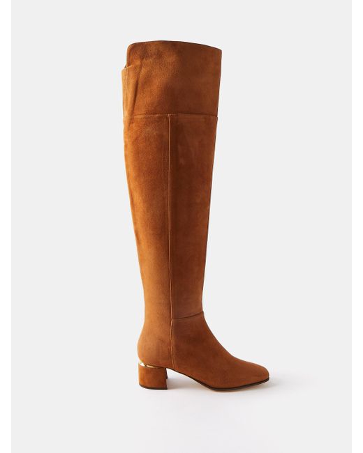 Jimmy Choo Brown Loren 45 Over-the-knee Suede Boots