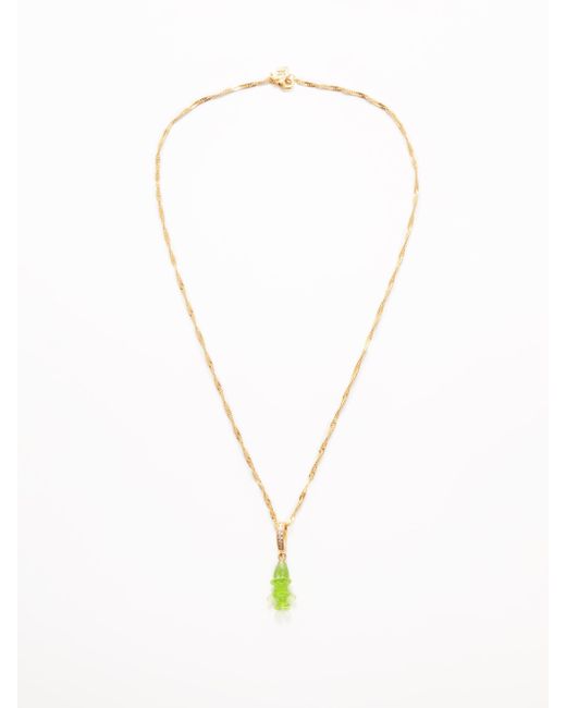 Crystal Haze Jewelry Multicolor Lime Troll Crystal & 18kt Gold-plated Necklace