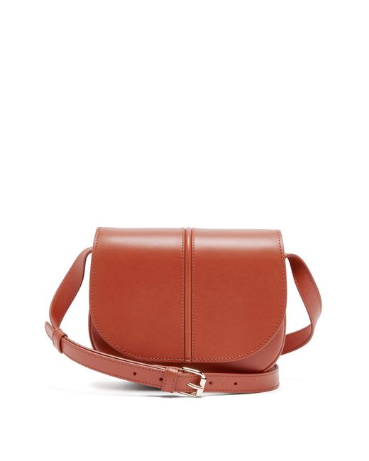 A.P.C. Betty Leather Shoulder Bag in Tan (Brown) - Lyst