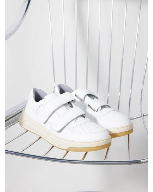 Mens white trainers hotsell with velcro fastening