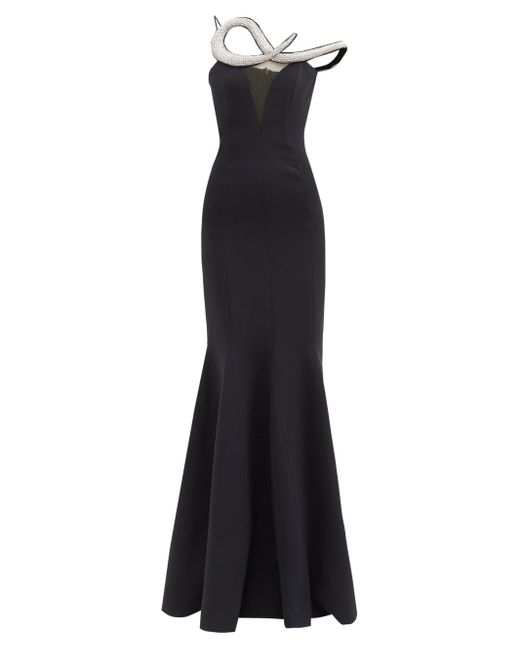 david koma crystal mesh gown