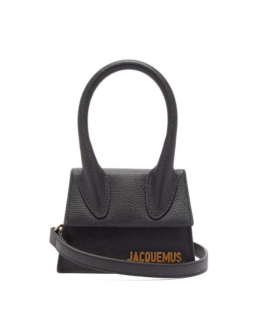 Jacquemus Le Chiquito Grained Leather Cross Body Bag in Black | Lyst