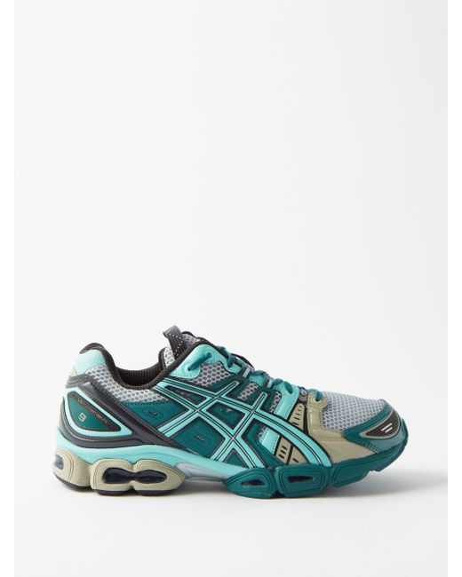 light blue asics trainers