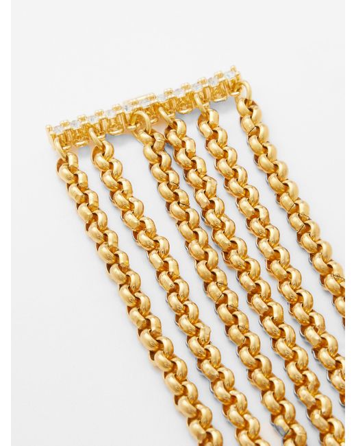 Timeless Pearly Metallic Chain-link 24kt Gold-plated Wrap Necklace
