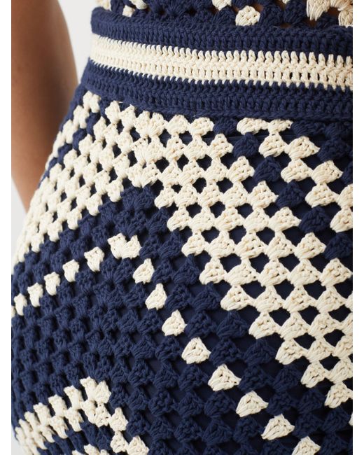 Navy crochet skirt clearance next