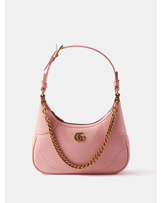 Gucci Aphrodite Small Leather Shoulder Bag in Pink | Lyst Canada