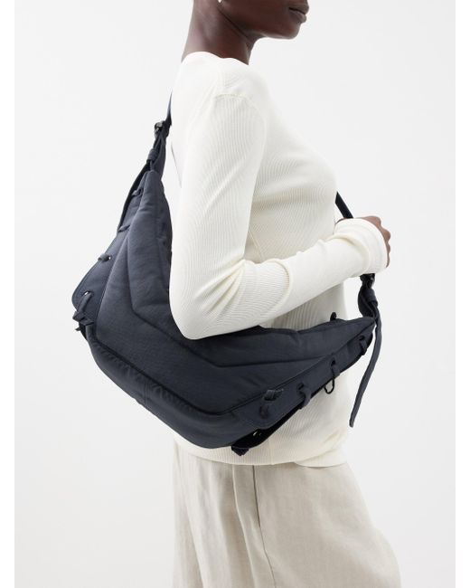 Lemaire Soft Game Nylon Cross-body Bag in Black | Lyst