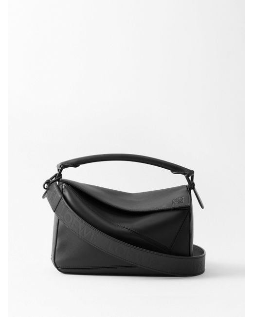 Loewe Puzzle Small Leather Cross-body Bag in Black | Lyst Canada