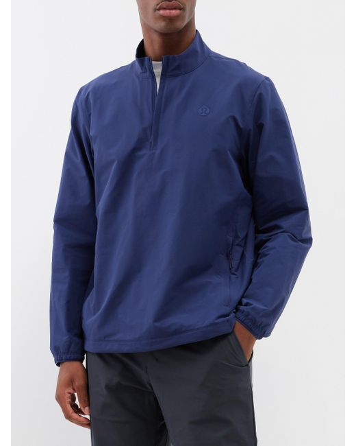 lululemon athletica Golf Halfzip Recycledfibre Blend Jacket in Blue for Men Lyst