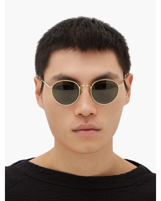 Celine Round Metal Sunglasses in Gold (Metallic) for Men - Lyst