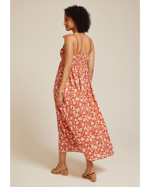 maurices Orange Band Of The Free Sweetheart Neck Midi Dress