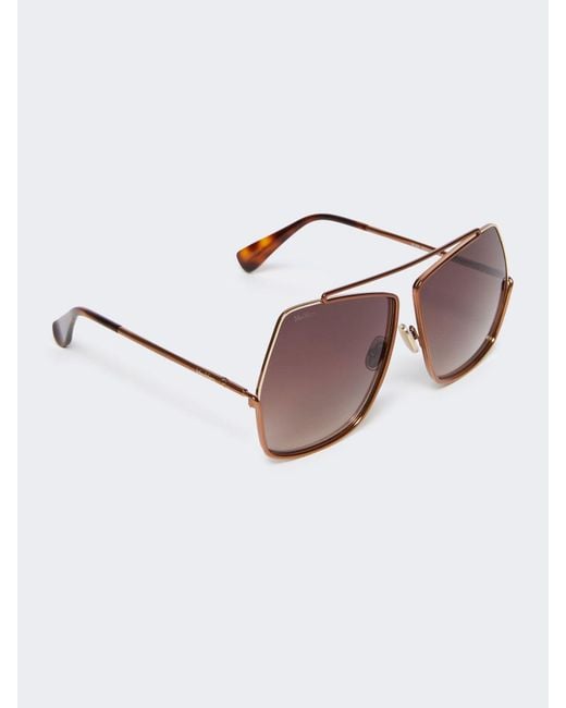 Max Mara Pink Eckige Oversize-Sonnenbrille
