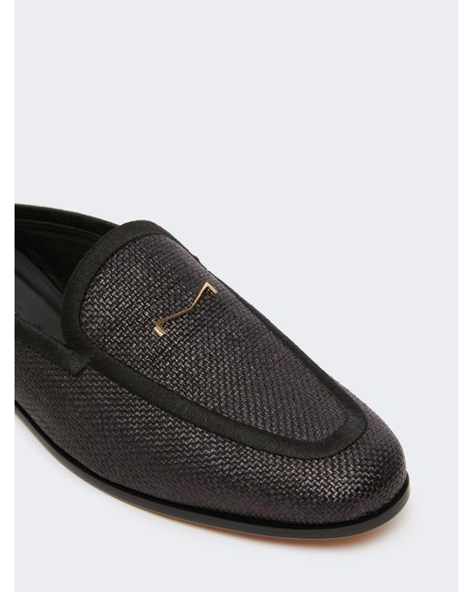 Max Mara White Raffia-Effect Canvas Mules