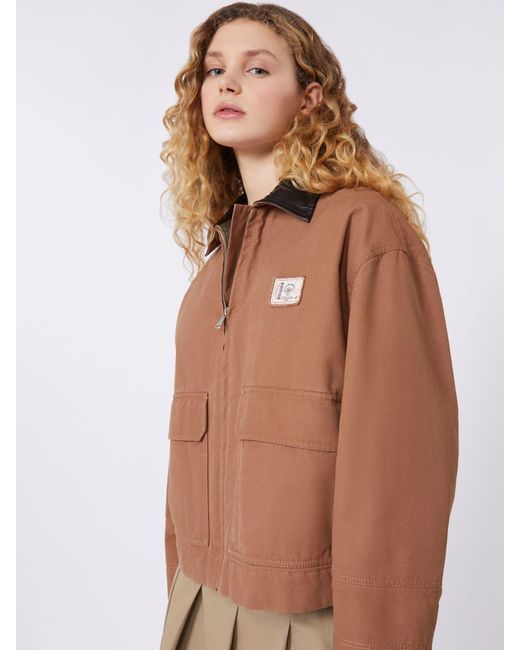 Max Mara Brown Cotton Canvas Jacket