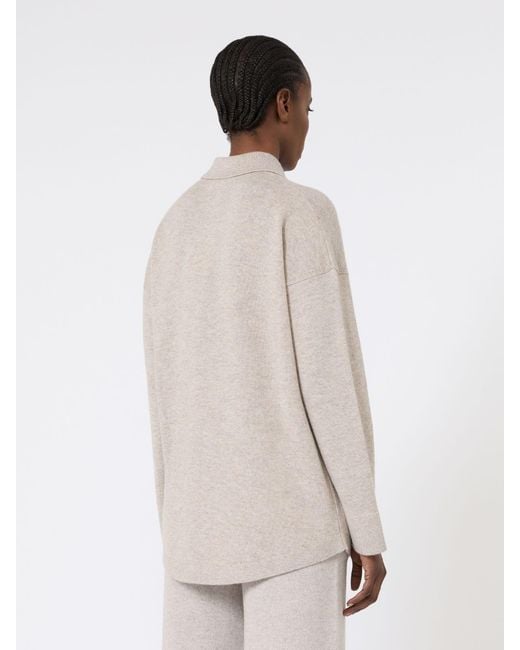 Max Mara White Wool And Cashmere Cardigan