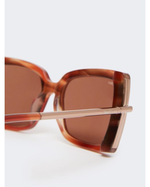 Max Mara Brown Square Sunglasses