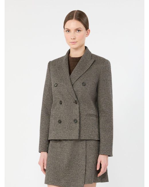 Max Mara Gray Double-Breasted Jacket