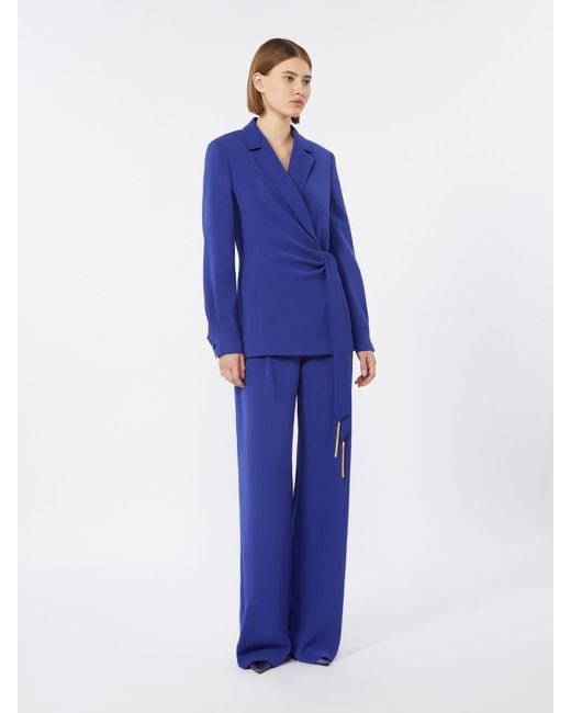 Max Mara Blue Lightweight Cady Jacket