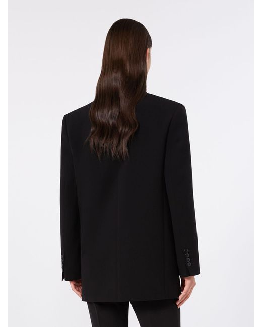Max Mara Black Double-Breasted Cady Jacket