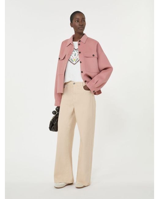 Max Mara Pink Double-Faced Wool-Blend Jacket