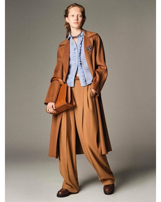 Manteau En Laine, Cachemire Et Soie Max Mara en coloris Brown
