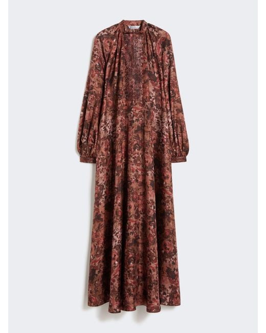 Max Mara Women's Flared Printed Silk Dress