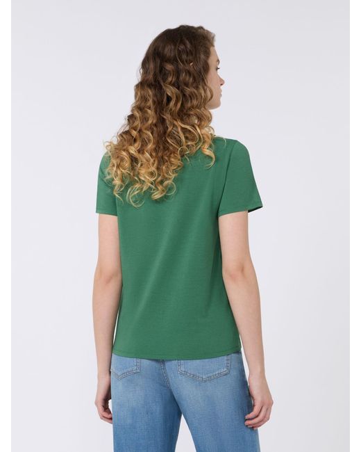 Max Mara Green Stretch Jersey Basic T-Shirt