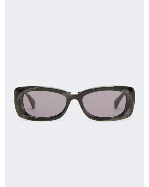 Max Mara Gray Rectangular Sunglasses