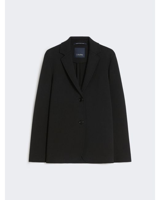 Max Mara Black Single-Breasted Scuba Jersey Jacket