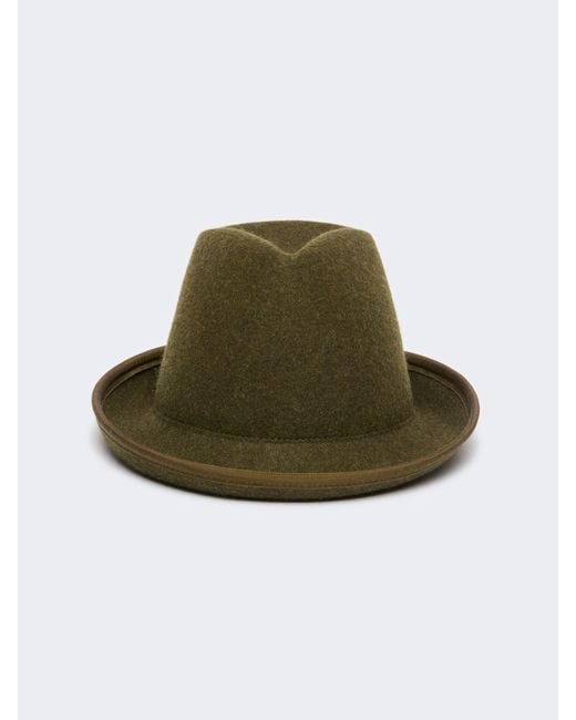 Max Mara Green Wool Felt Hat