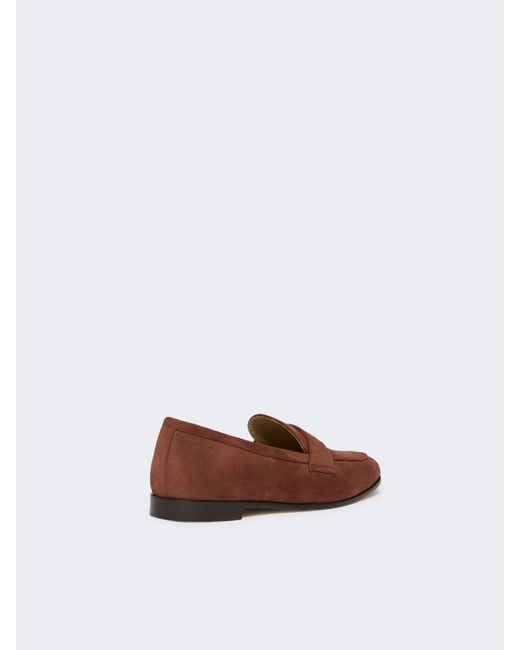 Max Mara Brown Suede Moccasins