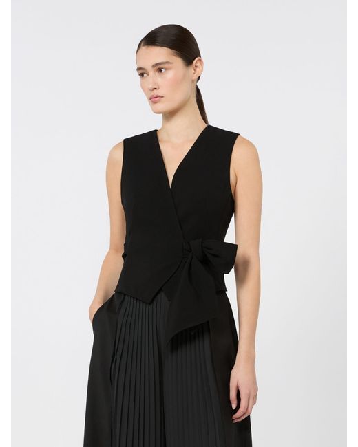 Chaleco Cropped De Cady Compacto Max Mara de color Black