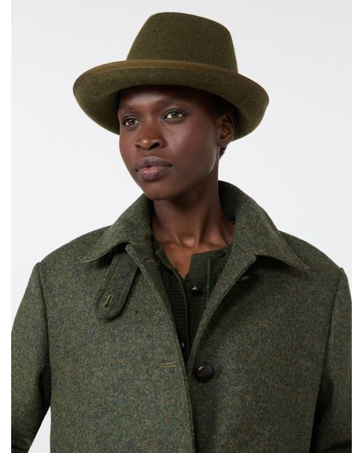 Max Mara Green Wool Felt Hat
