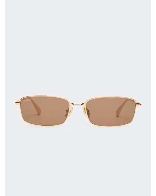 Max Mara White Rectangular Sunglasses