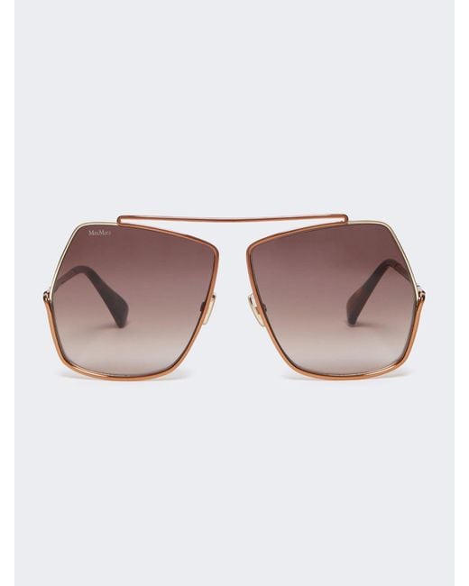 Max Mara Pink Eckige Oversize-Sonnenbrille