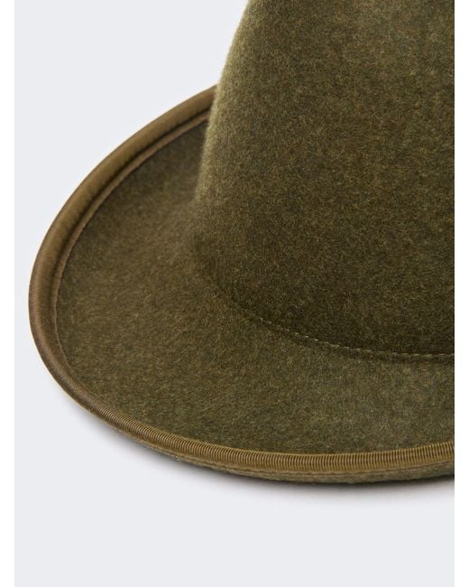 Max Mara Green Wool Felt Hat