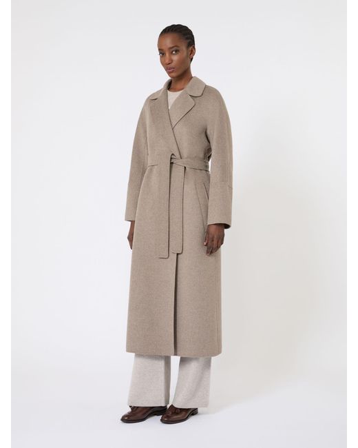 Max Mara Natural Wool Robe Coat