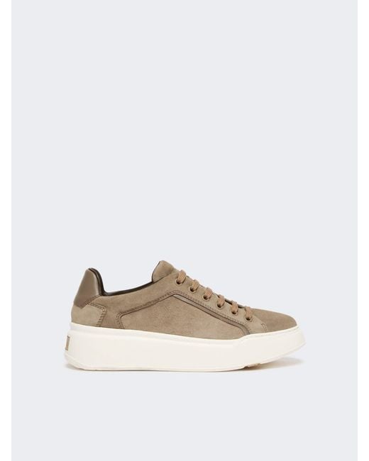 Max Mara White Suede Sneakers