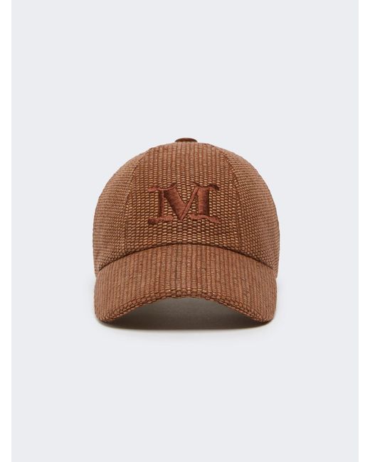 Max Mara Brown Baseballkappe Aus Natté