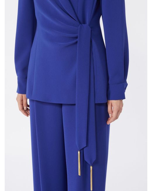 Max Mara Blue Lightweight Cady Jacket