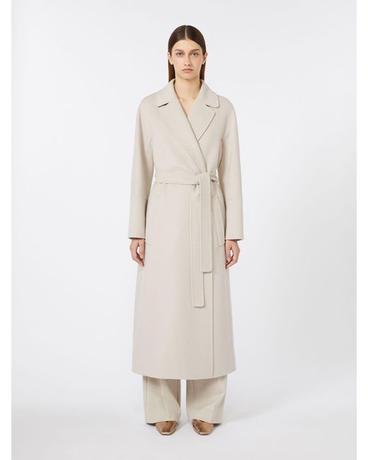 Max Mara Natural Wool Robe Coat