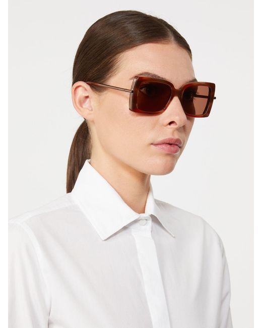 Max Mara Brown Square Sunglasses