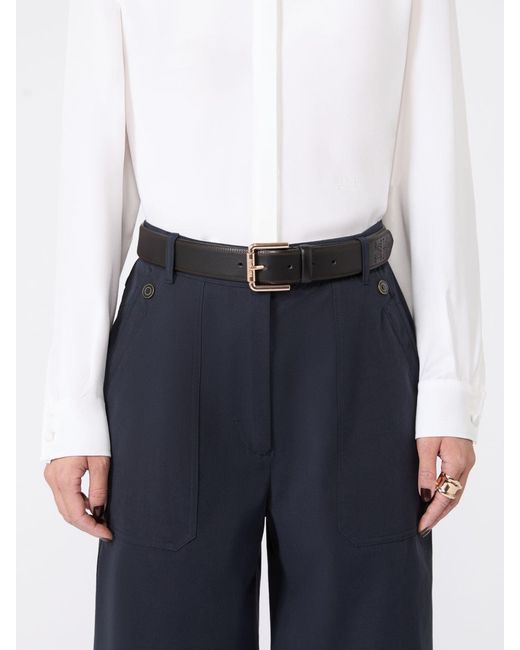 Max Mara White Ledergürtel