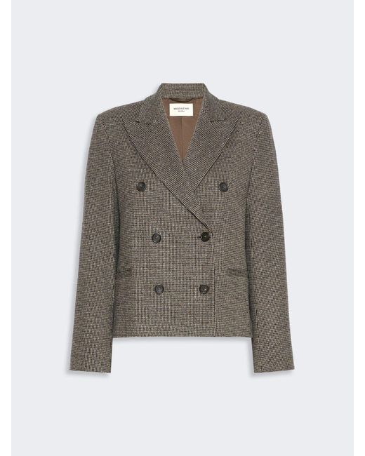 Max Mara Gray Double-Breasted Jacket