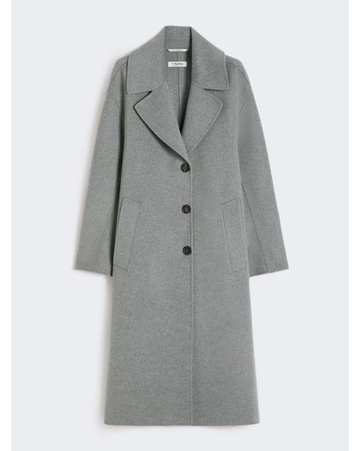 Max Mara Gray Single-Breasted Wool Coat